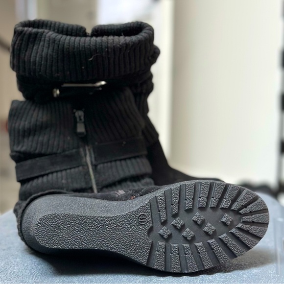 No Doubt Size 10 black wedge slouch boots - Picture 3 of 3